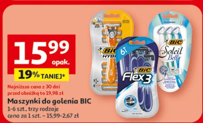 Maszynki do golenia BIC promocja w Auchan