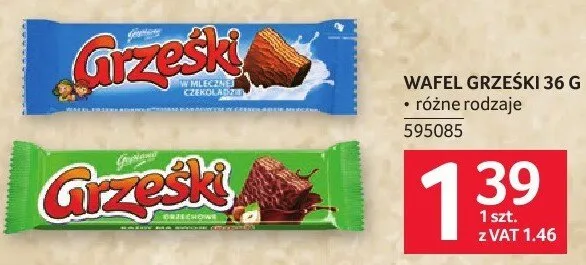 Wafel Grzeski 36 g promocja w Selgros