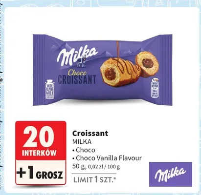 Croissant Choco Milka promocja w Intermarche