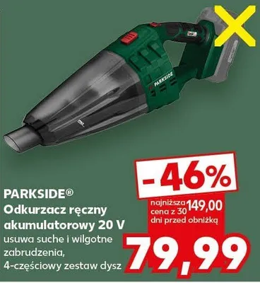 Odkurzacz ręczny akumulatorowy 20 V Parkside promocja w Kaufland