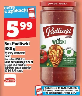 Sos Pudliszki 480 g promocja w TOPAZ