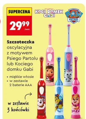 Szczoteczka oscylacyjna z motywem Psiego Patrolu Biedronka promocja w Biedronka