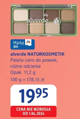 Paleta cieni do powiek różne odcienie alverde NATURKOSMETIK promocja