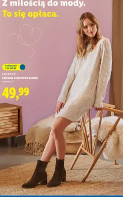 Sukienka dzianinowa damska esmara promocja w Lidl
