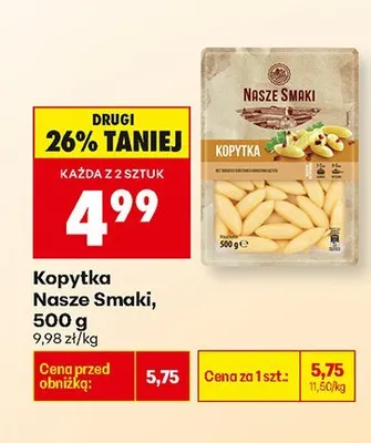 Kopytka 500 g Nasze Smaki promocja w Biedronka