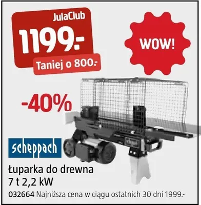 Łuparka do drewna scheppach 7 t 2,2 kW promocja w Jula