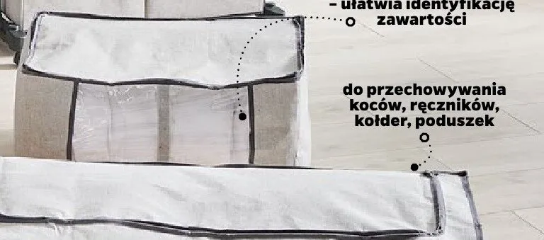 Pokrowiec na pościel 60×40×30 cm promocja w Netto