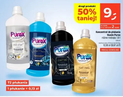 Koncentrat do płukania tkanin Purox różne rodzaje promocja w Dealz