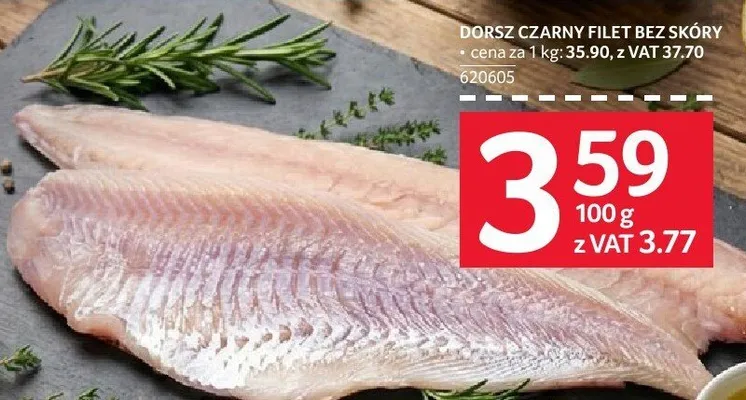 Dorsz czarny filet bez skóry Selgros promocja w Selgros