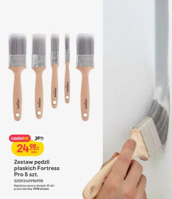 Zestaw pędzli płaskich 5 szt. promocja w Castorama