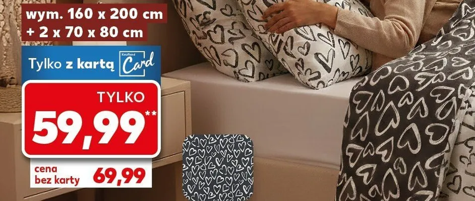 Pościel dwustronna 160x200 cm +2x 70x80 cm Liv & Bo promocja w Kaufland