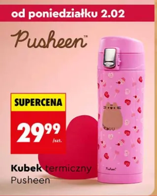 Kubek termiczny Pusheen promocja w Biedronka