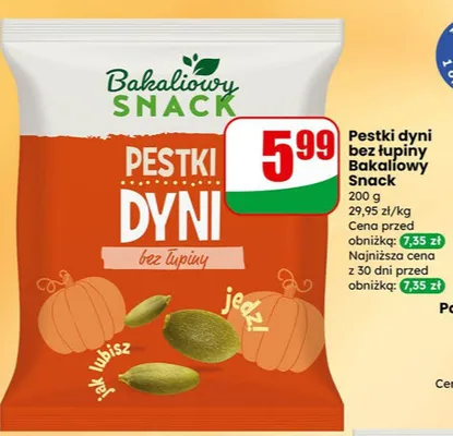 Pestki dyni bez łupiny  promocja w Dino