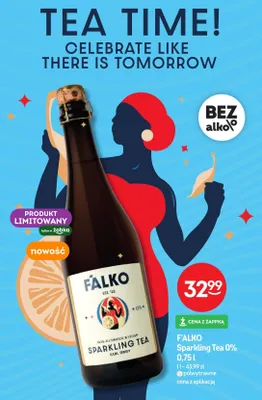 Napój FALKO Sparkling Tea 0% 0,75l promocja w Żabka