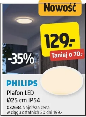 Plafon LED Ø25 cm IP54 PHILIPS promocja w Jula