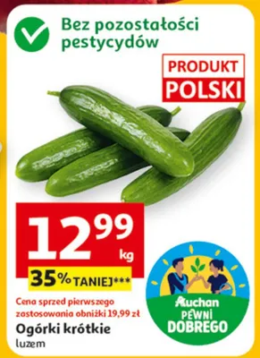 Ogórki krótkie luzem Auchan promocja