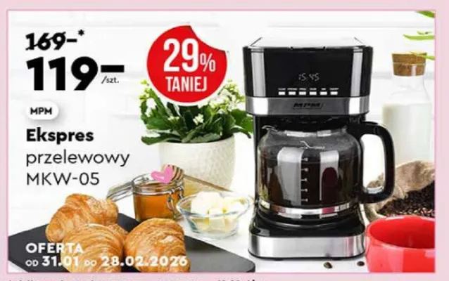 Ekspres przelewowy MPM MKW-05 promocja w Biedronka