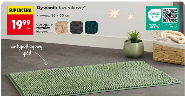 Dywanik łazienkowy śr. 71 cm Home creation promocja w Biedronka