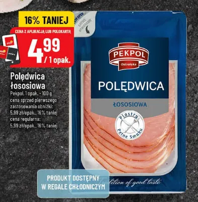 Poledwica łososiowa Pekpol promocja w POLOmarket