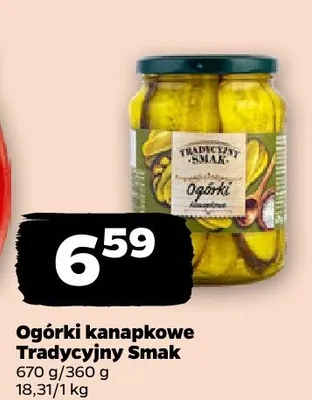 Ogórki kanapkowe Tradycyjny Smak 670 g/360 g promocja w Netto