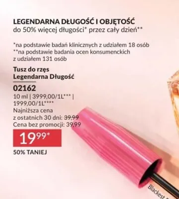 Tusz do rzęs Legendarna Długość AVON promocja