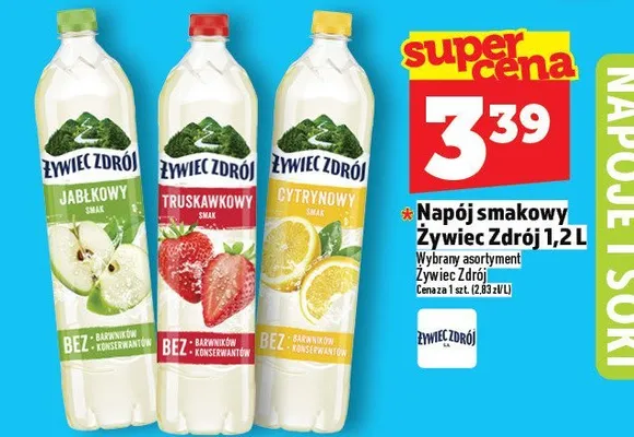 Napój smakowy Żywiec Zdrój jabłkowy 1,2 L promocja w TOPAZ