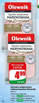 Szynka wieprzowa marynowana  promocja w Dino