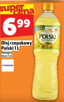 Olej rzepakowy Polski Komagra 1 L promocja w TOPAZ