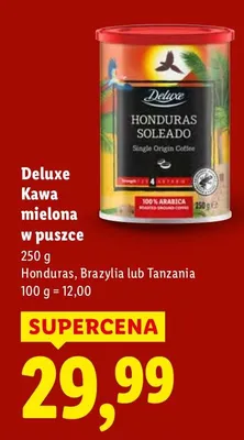 Kawa mielona w puszce 250 g Honduras promocja w Lidl