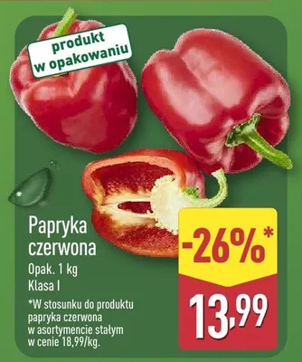 Papryka czerwona opak. 1 kg Aldi promocja w Aldi