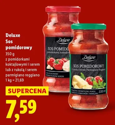 Sos pomidorowy z rukolą i serem parmigiano reggiano promocja w Lidl