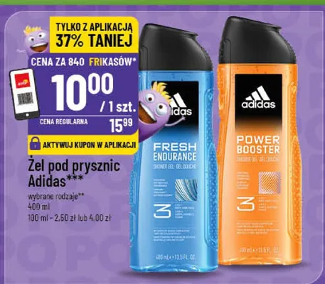 Żel pod prysznic Adidas Fresh Endurance / Power Booster 400 ml promocja w POLOmarket