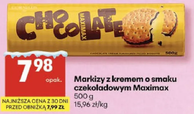 Markizy z kremem o smaku czekoladowym Maximax promocja w Delikatesy Centrum