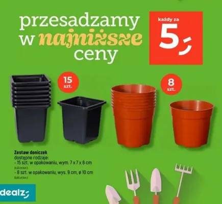 Zestaw doniczek 8 szt. w opakowaniu promocja w Dealz