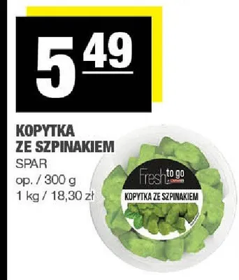 Kopytka ze szpinakiem Spar promocja w SPAR