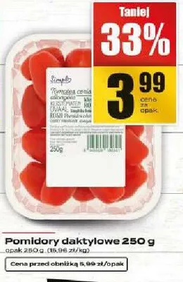Pomidory daktylowe promocja w Supeco