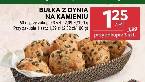 Bułka z dynią promocja w Stokrotka