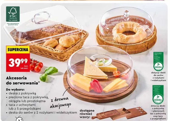 Akcesoria do serwowania, różne rodzaje promocja w Biedronka