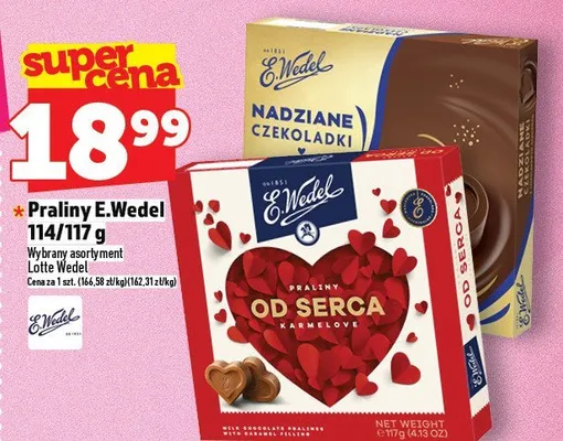 Praliny E.Wedel 114/117 g promocja w TOPAZ