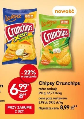 Chipsy Crunchips różne rodzaje promocja w Żabka