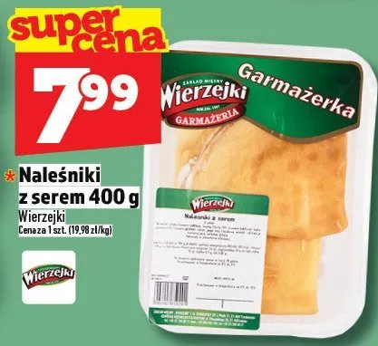 Naleśniki z serem 400 g Wierzejki promocja w TOPAZ