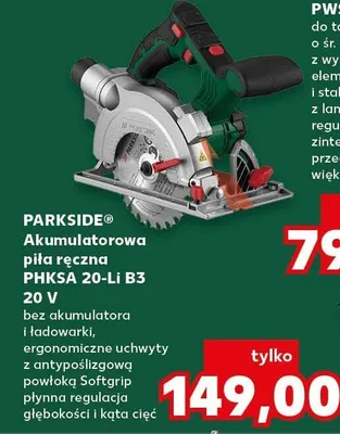 Piła ręczna akumulatorowa PHKSA 20-Li B3 20 V Parkside promocja w Kaufland