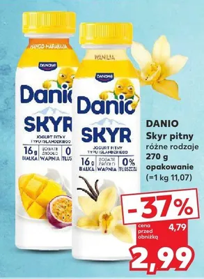 Skyr pitny Danio różne rodzaje Danone promocja w Kaufland