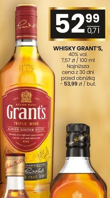 Whisky Grant's Triple Wood 40% vol. 0,7l promocja