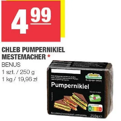 Chleb pumpernikiel Mestemacher promocja w SPAR