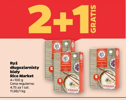 Ryż długoziarnisty biały Rice Market promocja w Netto