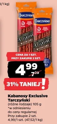 Kabanosy Exclusive Tarczyński (różne rodzaje) promocja w Netto