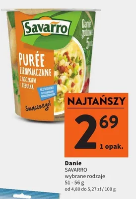 Danie gotowe SAVARRO Purée ziemniaczane z boczkiem i cebulką promocja w Intermarche