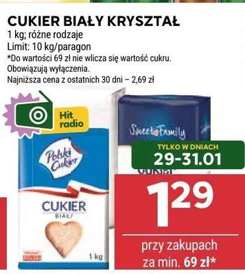 Cukier biały kryształ 1 kg, różne rodzaje Stokrotka promocja