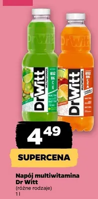 Napój multiwitamina Dr Witt różne rodzaje promocja w Netto